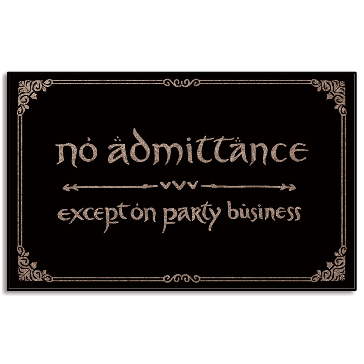Wulidrom No Admittance Except On Party Business Indoor Front Door Mat For Front Door Inside, Welcome Mats Outdoor Funny Door Mat