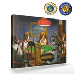 Canvas Print Wall Art - Pokers Dogs Dogs Playing Cards - Wall Decor Modern Artwork Paintings Pictures For Living Room Stretched