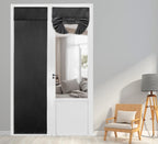 Pi Blackout French Door Curtain,Door Window Shade Privacy Thermal Insulated Long Door Curtain For Glass Door/Sliding Door/Tie Up Shade 1 Panel (W34Xl80,Black)