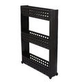 Cutting Edge 3 Layer Slim Storage Rack With Wheels  Dark Brown