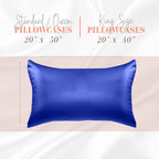 Elegant Comfort Silky And Luxurious 2-Piece Satin Pillowcase Set For Healthier Skin And Hair, Hidden