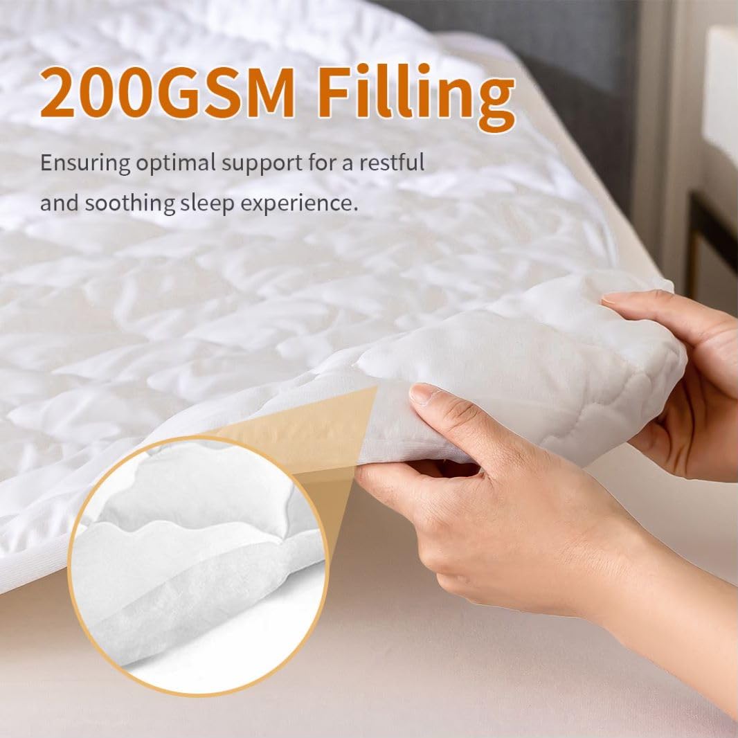 Flippeddream Quilted California King Mattress Protector - Waterproof, Breathable, And Noiseless Pad With Deep Pockets For 6-18 I