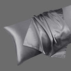 Ersmak Satin Body Pillow Cover, 20X54 Inches Grey Ultra Soft Satin Body Pillow Case For Hair And Skin, Silky Slip Cooling Long S