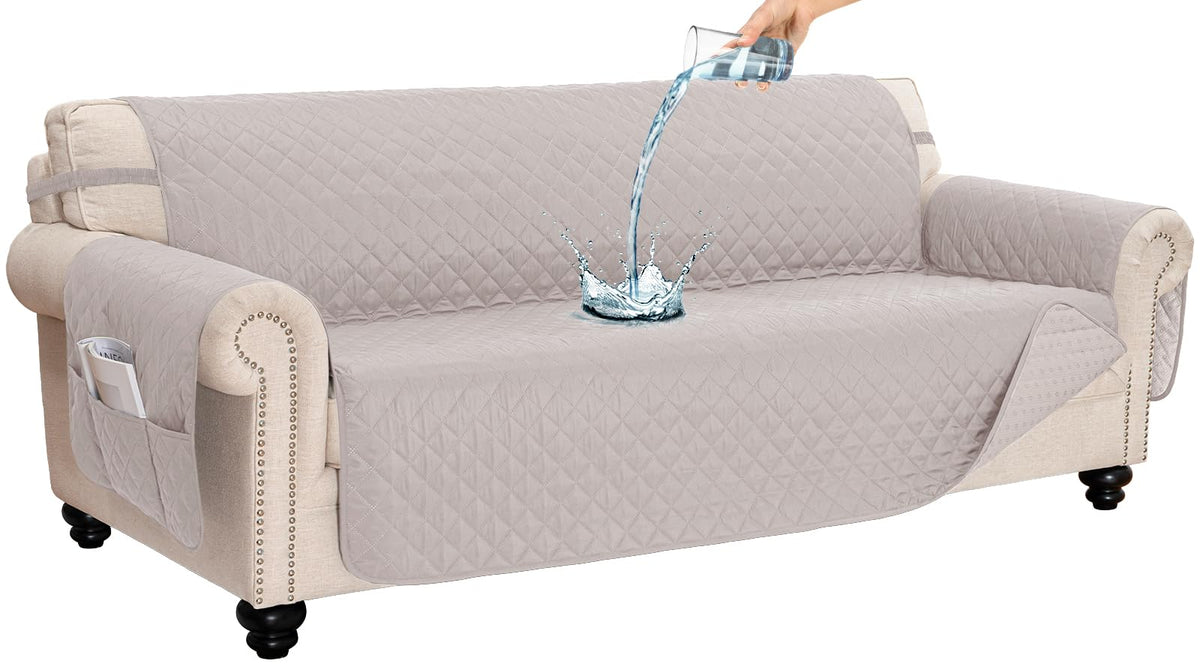 Capaloca 100% Waterproof Couch Covers For Pets Dogs Anti Slip Sofa Covers Washable 3 Cushion Couch Large Couch Cover Protector T