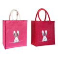 Dashomes Jute Lunch Bag Combo Of 2Pcs With Zip & Bottle Holder,Tiffin Bag|Tote Bag|Handbag For Ladies/Women(Dark Pink & Red)
