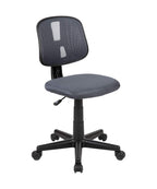 Flash Furniture Flash Fundamentals Mid-Back Gray Mesh Swivel Task Office Chair With Pivot Back