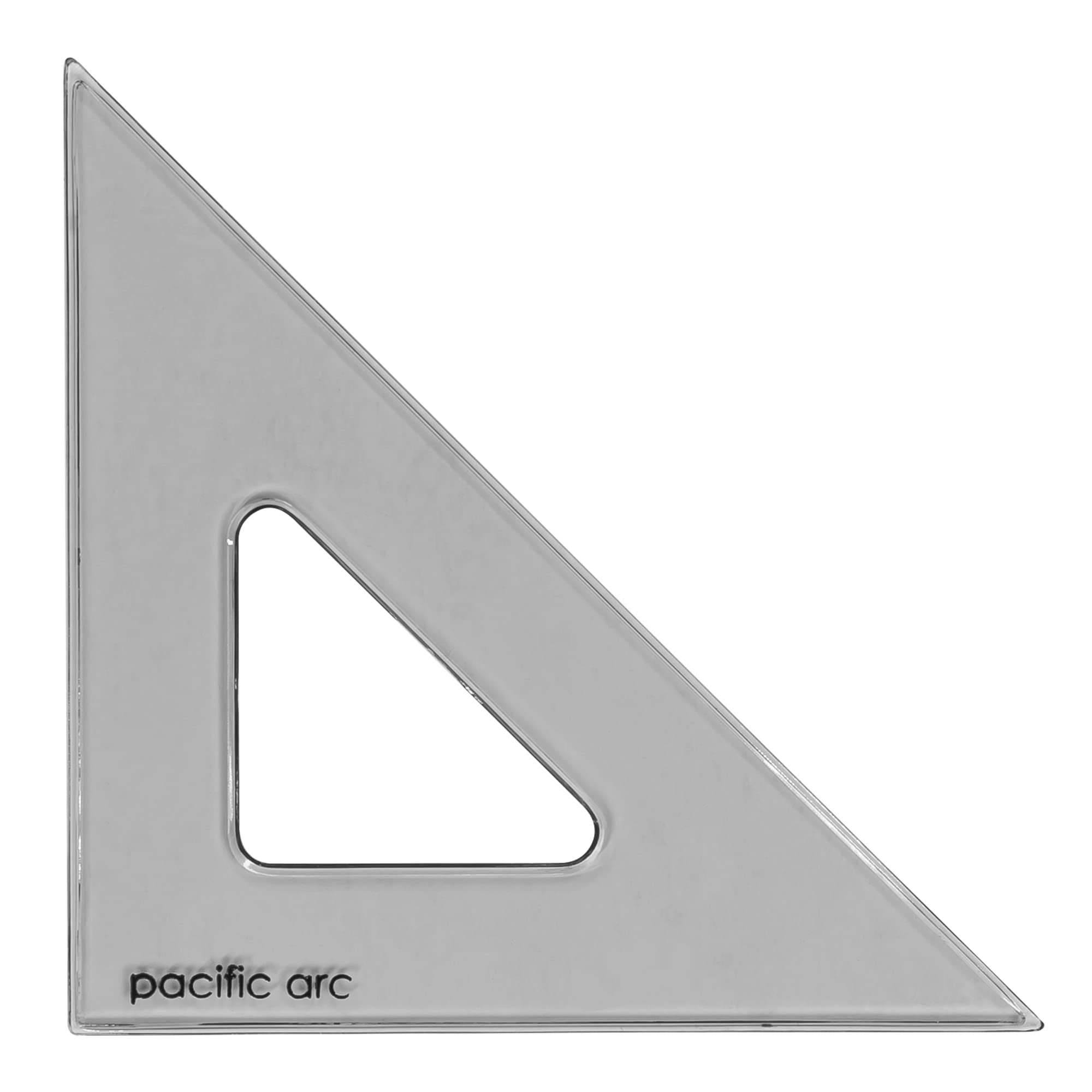 Pacific Arc'S Scholastic Triangle - 6 Inch - Smoke - 40/90 Angle - Polystyrene - Inking Edge - Technical Drawing Tools, Drafting