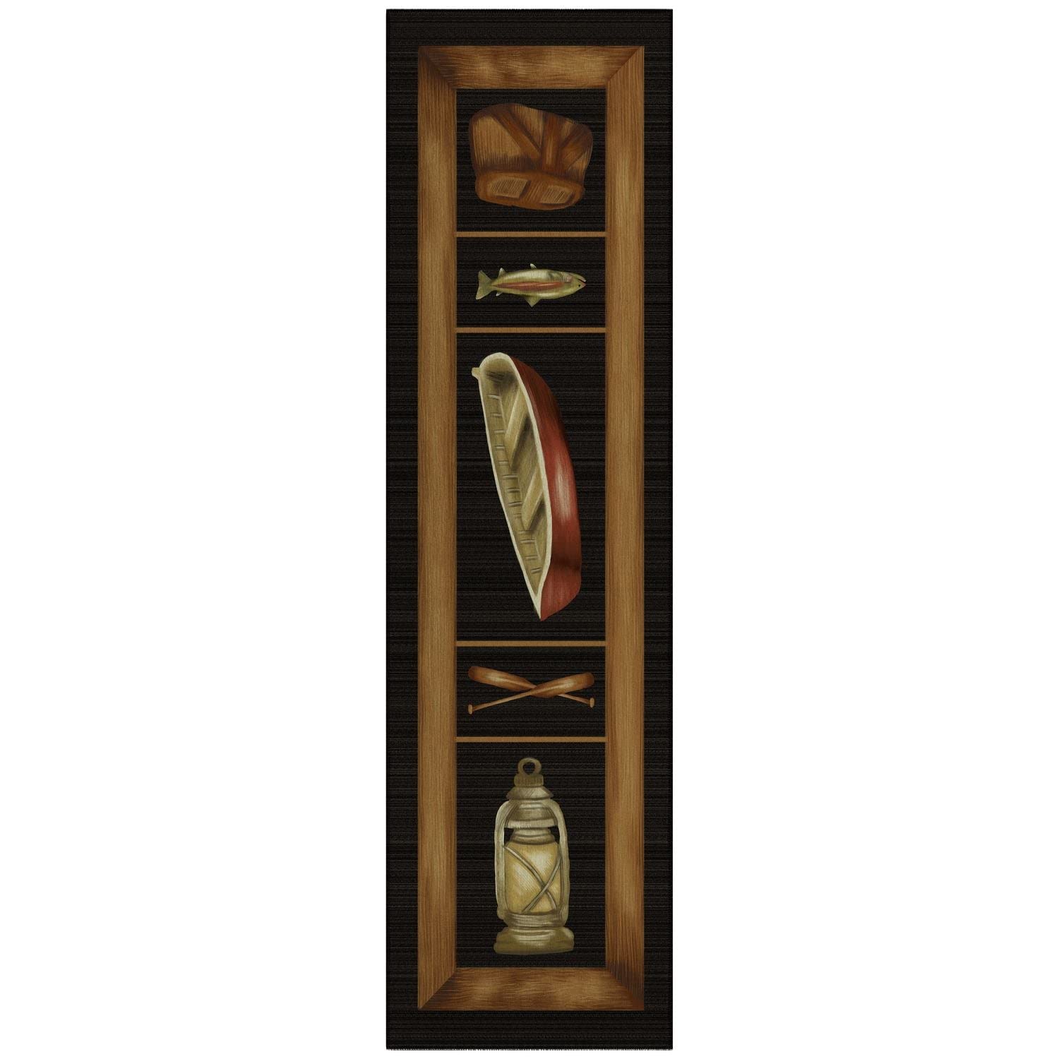 Excursion Ex4 Black Farmhouse Rug Runner 2' 3" X 7 ' 6"