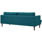 Modway Agile Upholstered Fabric Contemporary Modern Sofa In Teal