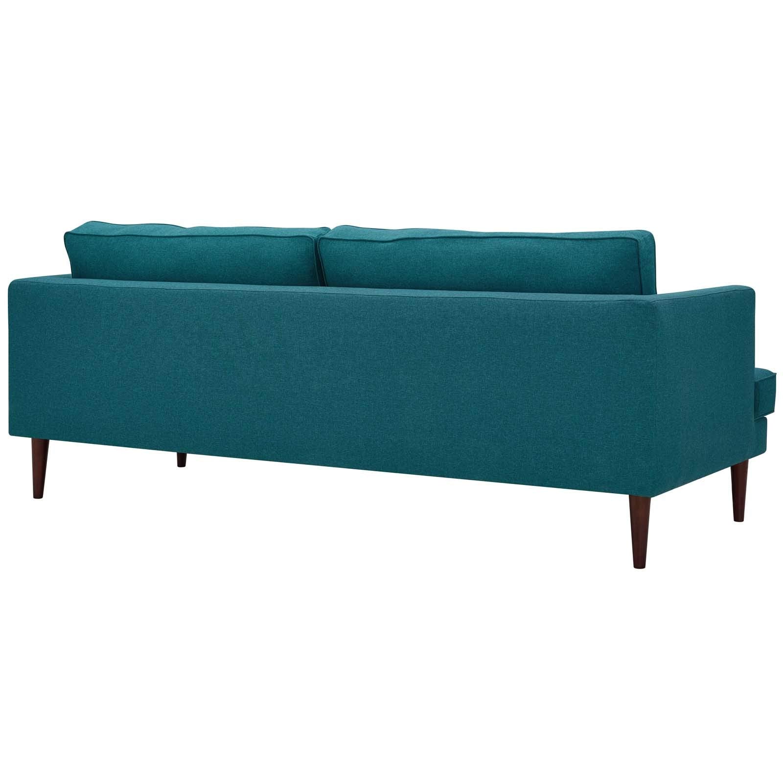 Modway Agile Upholstered Fabric Contemporary Modern Sofa In Teal