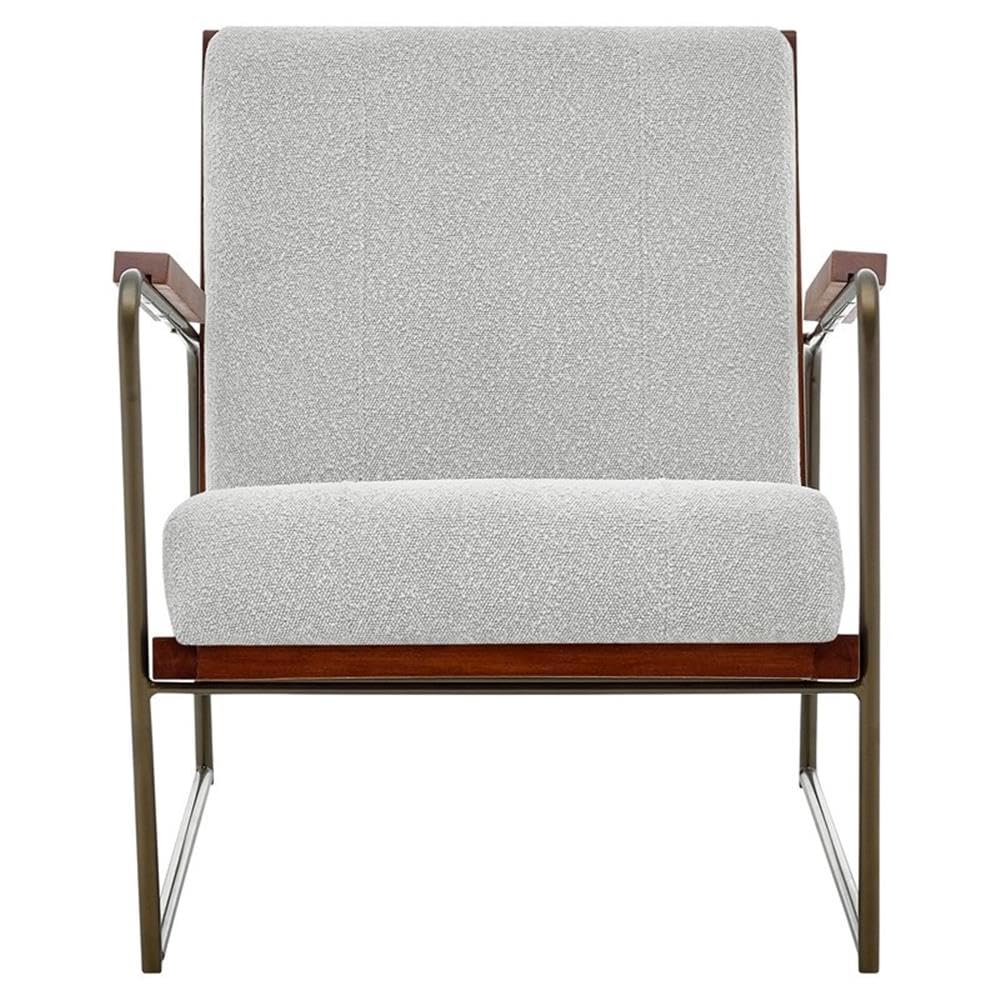 Npd Furniture And More Damian Fabric Arm Accent Chair, Beige
