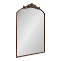 Kate and Laurel Arendahl Ornate Traditional Arched Mirror, 24 x 36, Bronze, Decorative Baroque Style Arched Wall Mirror with Orn