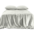 Elegant Comfort Luxurious 4-Piece Silky Satin Sheet Set, Skin And Hair Friendly, Wrinkle, Fade, Stain Resistant With Deep Pockets Fitted Sheet, Cooling Soft Satin Sheet Set, Queen, Light Jade