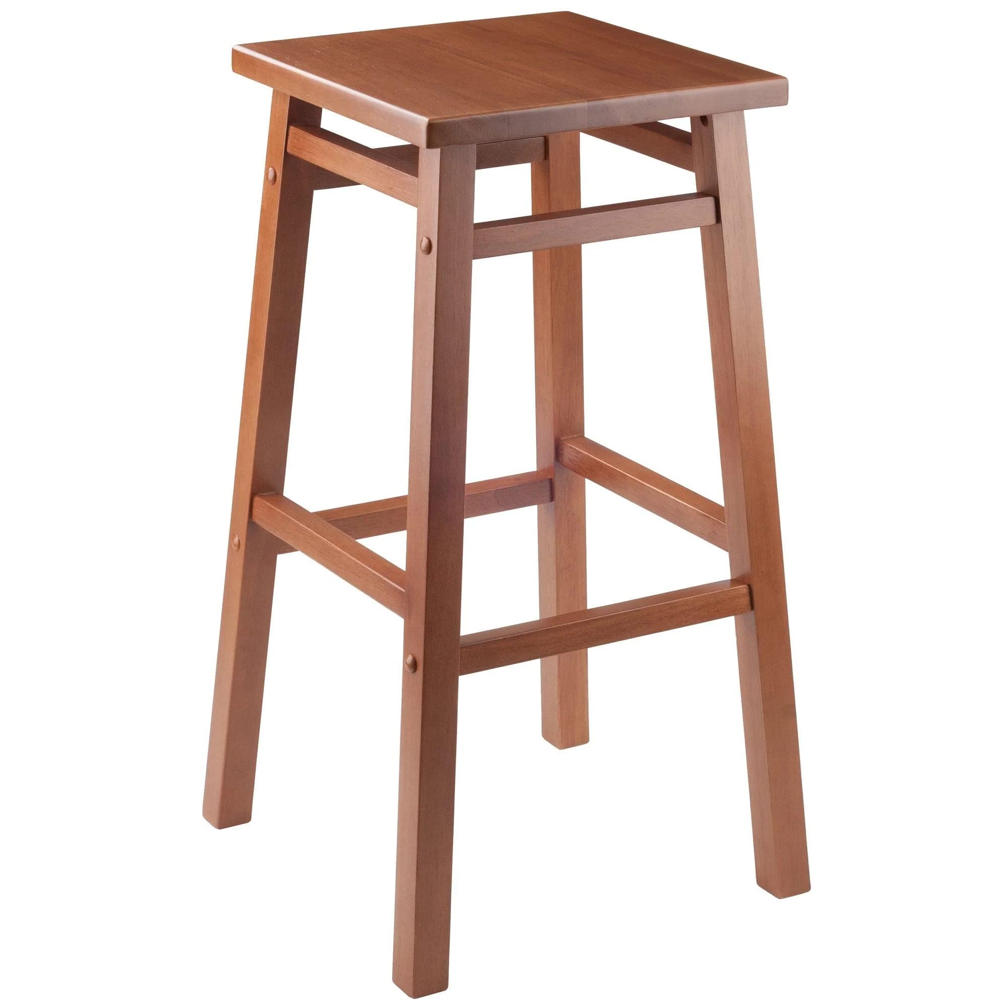Winsome Carter 29" Teak Finish Bar Stool