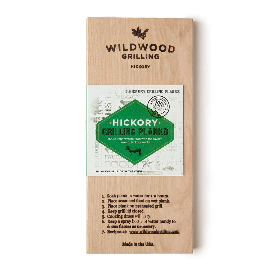 Wildwood Grilling 5 X 11 Inch Hickory Grill Planks 2-Pack, 2 Ct
