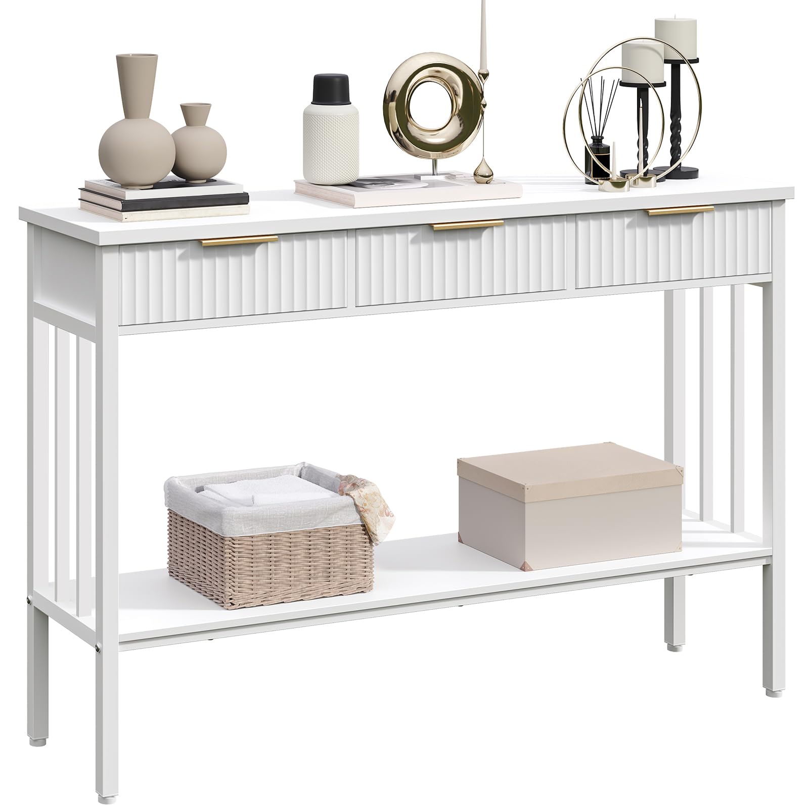 Mahancris Console Table For Entryway, Entryway Table With Storage And Drawers, Narrow Long Sofa Table For Living Room, Hallway,