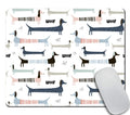 Amcove Colorful Dachshunds Design Mousepad Non Slip Rubber Gaming Mouse Pad Rectangle Mouse Pads For Computers Laptop