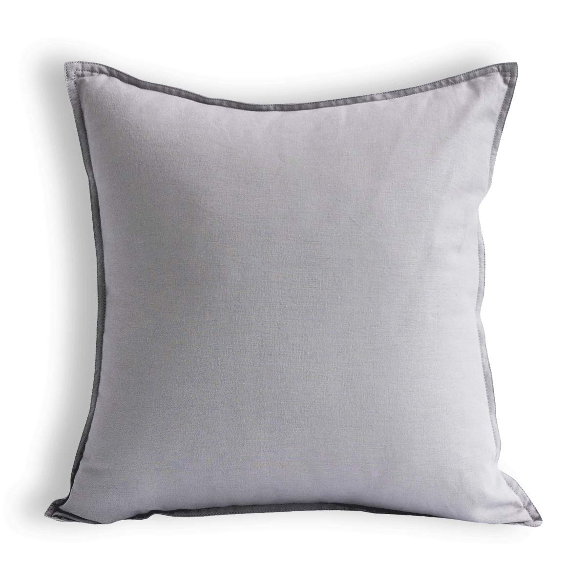 Jeanerlor 18'X18' Solid Decoration Cotton Linen Toss Throw Pillow Sham Cushion Case Cool Pillow Cover Delicate Pillowcase For