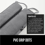 Gorilla Grip Heavy Duty Door Draft Stopper, Blocks Hot Cold Air Wind Noise For Gaps Up To 3?Under Doors, All Season Bottom Drafter Blocker, Easy Install Stoppers, Home Essentials, 32?Black Gray Paw