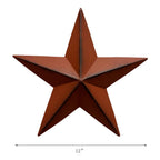 T&Garice Dimensional Metal Antique Barn Stars Wall Decor Rustic Country Primitive Star Outdoor Decor,3D Barn Star 4Th July Wall