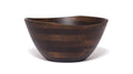 Lipper International Walnut Finish Large Wavy Rim Bowl