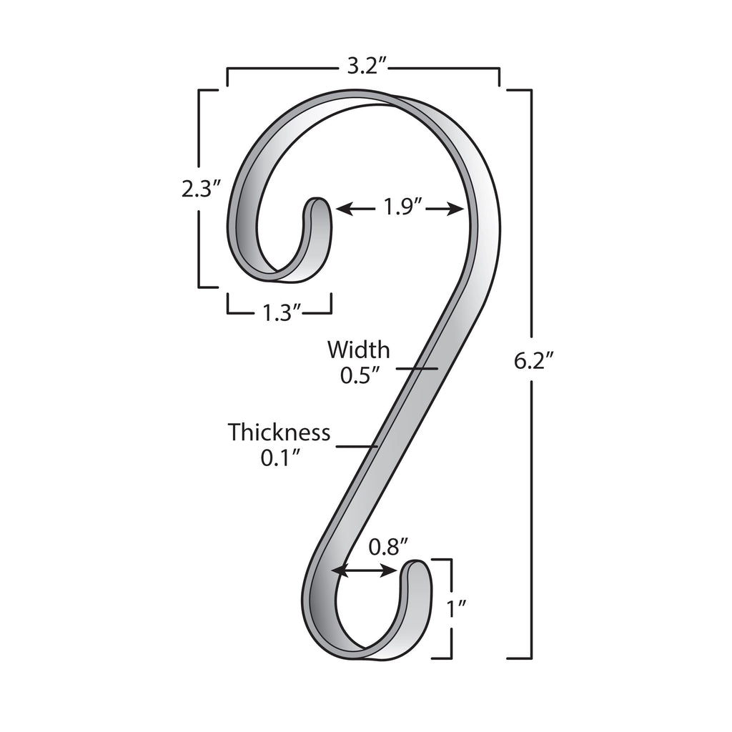 Haute Decor Stocking Scrolls Stocking Hanger - 4 Pack (Oil-Rubbed Bronze) - Christmas Stocking Holders For Various Mantel Sizes