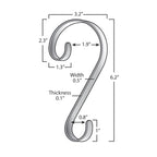 Haute Decor Stocking Scrolls Stocking Hanger - 4 Pack (Oil-Rubbed Bronze) - Christmas Stocking Holders For Various Mantel Sizes