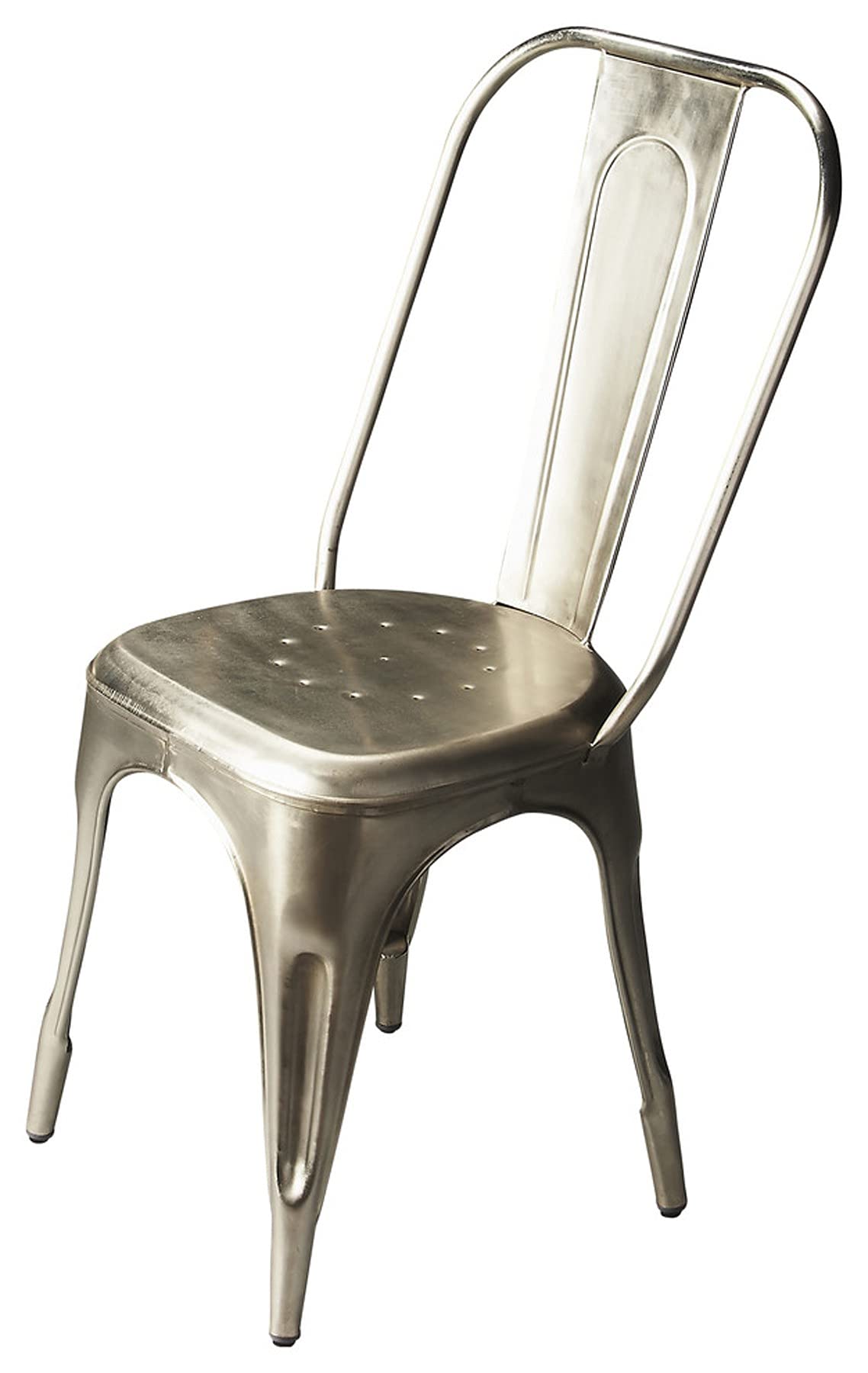 HomeRoots Iron Silver Metal Dining Chair