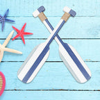2 Pack 19.7 Inch Nautical Wooden Double Oar Decor With Rope Nautical Oar Paddles Wall Decor Door Hanging Ornament Beach Theme Ho