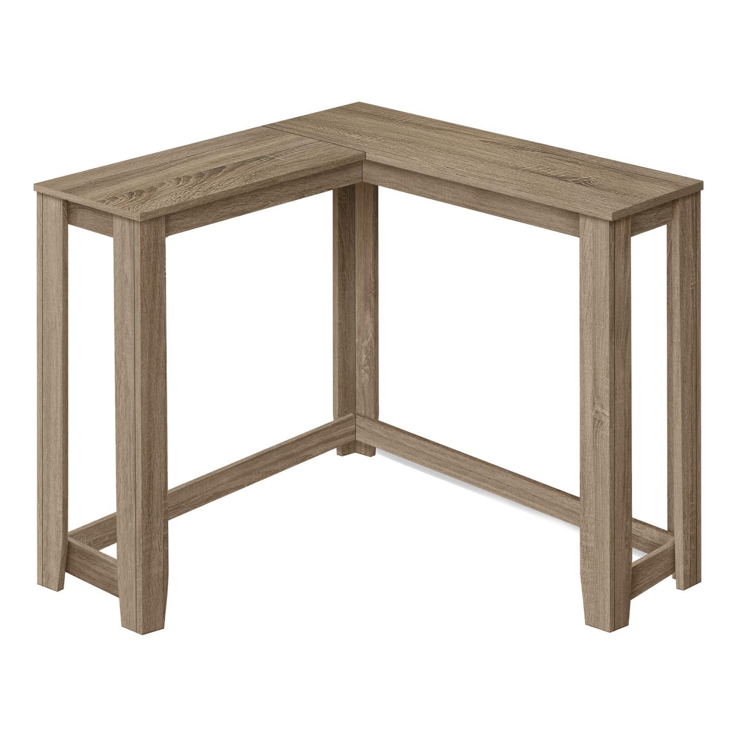 Monarch Specialties 3659 Accent Table, Console, Entryway, Narrow, Corner, Living Room, Bedroom, Laminate, Brown, Contemporary, Modern Table-36 / Dark Taupe, 35.5&Quot; L X 35.5&Quot; W X 32&Quot; H