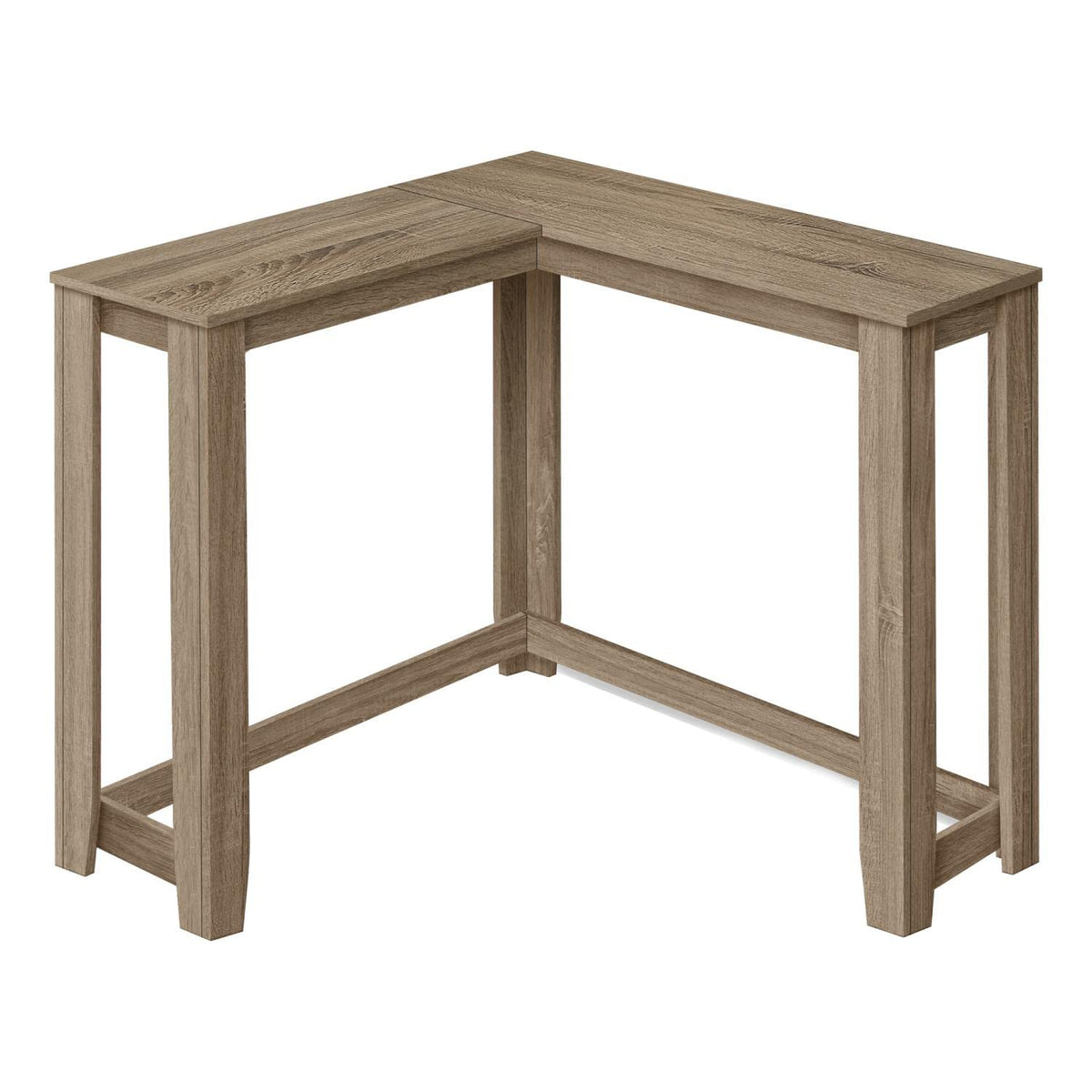 Monarch Specialties 3659 Accent Table, Console, Entryway, Narrow, Corner, Living Room, Bedroom, Laminate, Brown, Contemporary, Modern Table-36 / Dark Taupe, 35.5' L x 35.5' W x 32' H