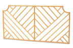 Baxton Studio Giza Modern Bohemian Natural Brown Rattan Queen Size Wall-Mount Headboard