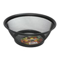 Metal Mesh Fruit and Vegetable Basket, Black, Steel, Breathable Wire Design for Kitchen Countertop Storage (22 CM)