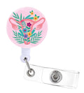 Uterus Floral Ovaries Cervix Badge Reels Holder Retractable Ob Nurses Id Clip For Nurse Name Tag Card Cute Funny Fun Cool Nursin