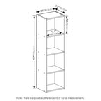 Furinno Luder Bookcase / Book / Storage, 4-Tier Cube, Blackwood