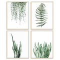 Botanical Prints Poster Wall Decor for Living Room, Plant Painting 8x10 Poster Canvas Prints Unframed Set of 4, Leaf Wall Art Pl