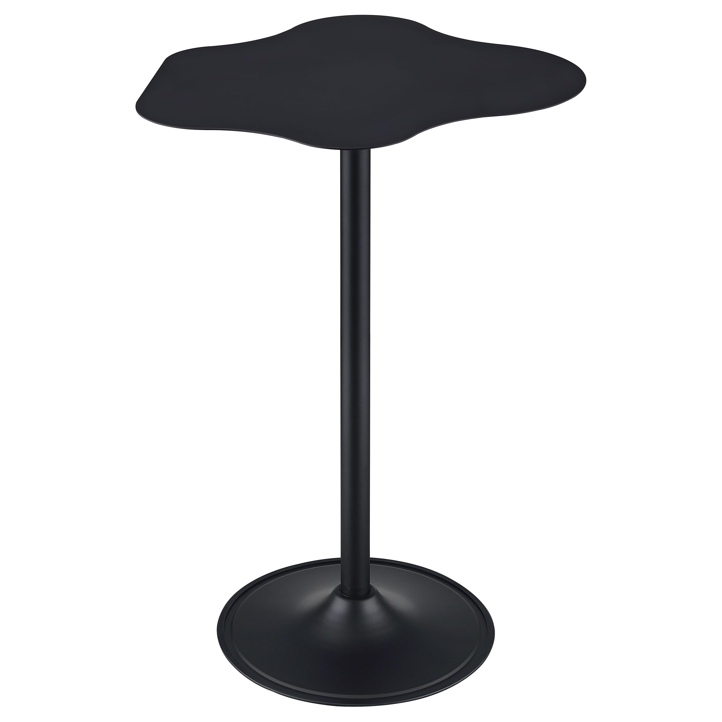 Coaster Home Furnishings Keanu Pedestal Cloud-Shaped Top Bar Table Black