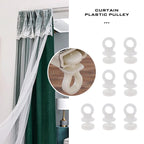 Micro Trader 50Pcs Curtain Track Rail Gliders Runner Wheel Rollers Hooks Fit For 9Mm Wide Curtain Track Rail 9Mm Bottom Diameter