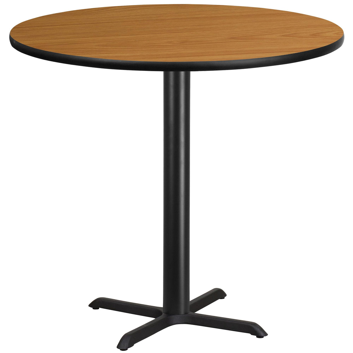 Flash Furniture Stiles 42'' Round Natural Laminate Table Top with 33'' x 33'' Bar Height Table Base