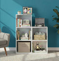 The Good Luck Wooden Storage Unit Cube Strong Bookcase Shelving Home Office White, 3 * 2 Tier