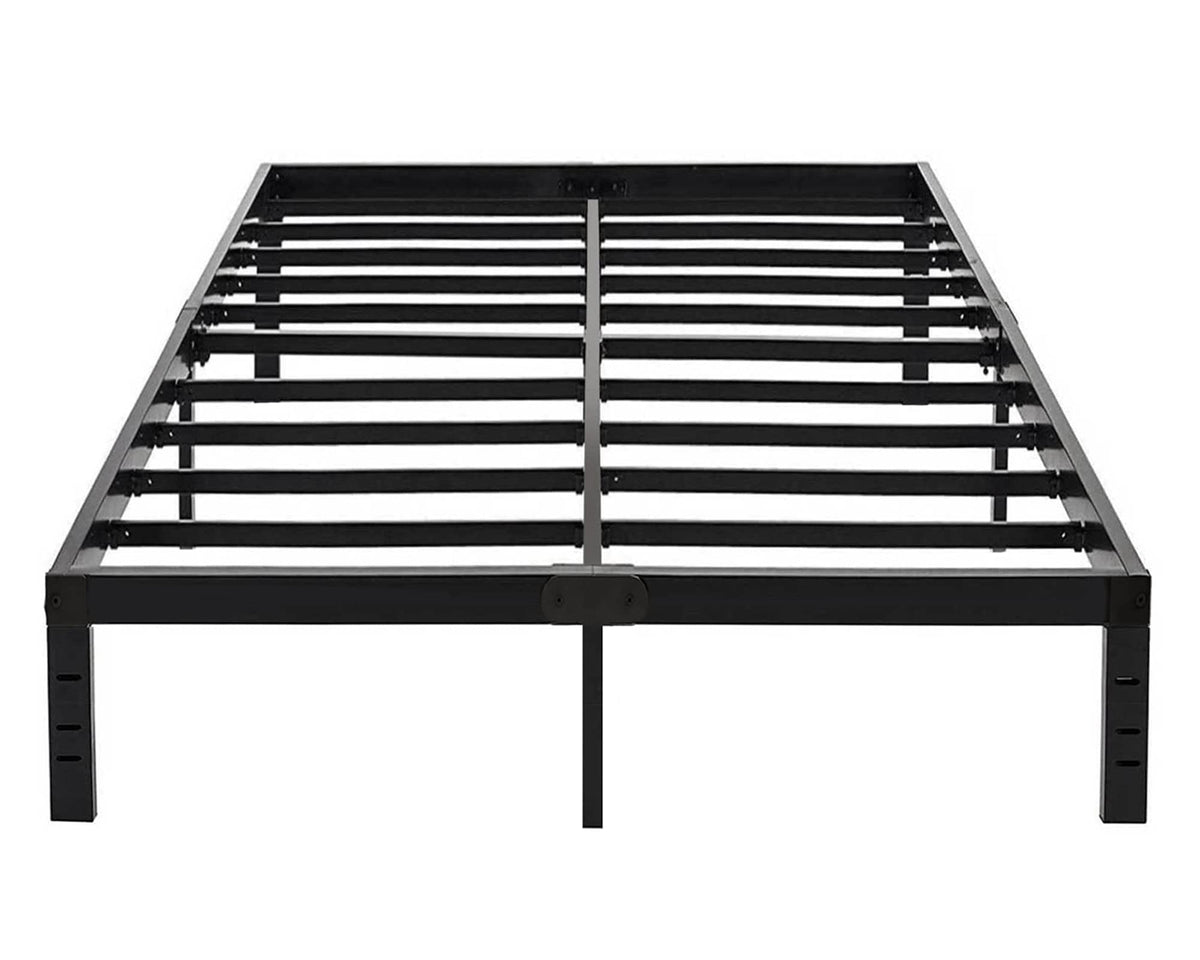 Eavesince Queen Bed Frame 14 Inch High Max 1000 Pound Heavy Duty Sturdy Metal Steel Queen Size Platform No Box Spring Needed Bla