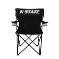 VictoryStore Outdoor Camping Chair - Kansas State University K-State Black Folding Camping Chair with Carry B
