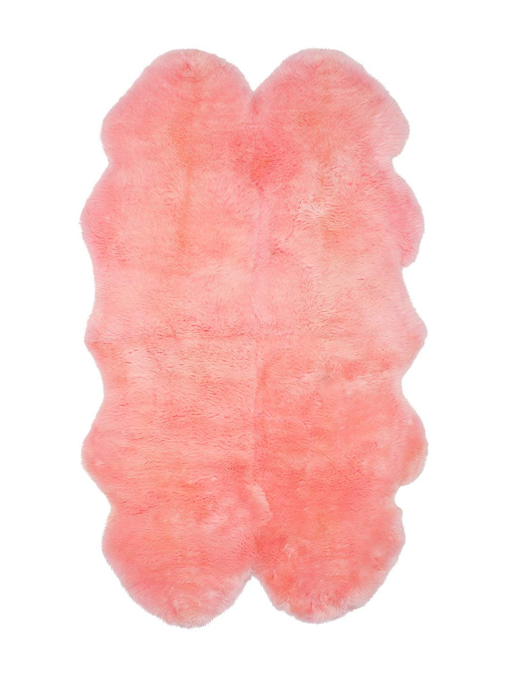 HomeRoots Kitchen 4' x 6' x 2' Loom Knotted Pink Quattro Sheepskin Area Rug