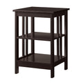 Convenience Concepts Mission End Shelves Table, Espresso