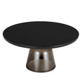 Tully Collection Glass Coffee Table Grey glass, Black Rim with Black GLass Top