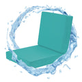 Wellsin Outdoor Cushions For Patio Furniture, Waterproof Outdoor Seat Cushions With Ties And Handle, Outdoor Cushions 24 X 24, O
