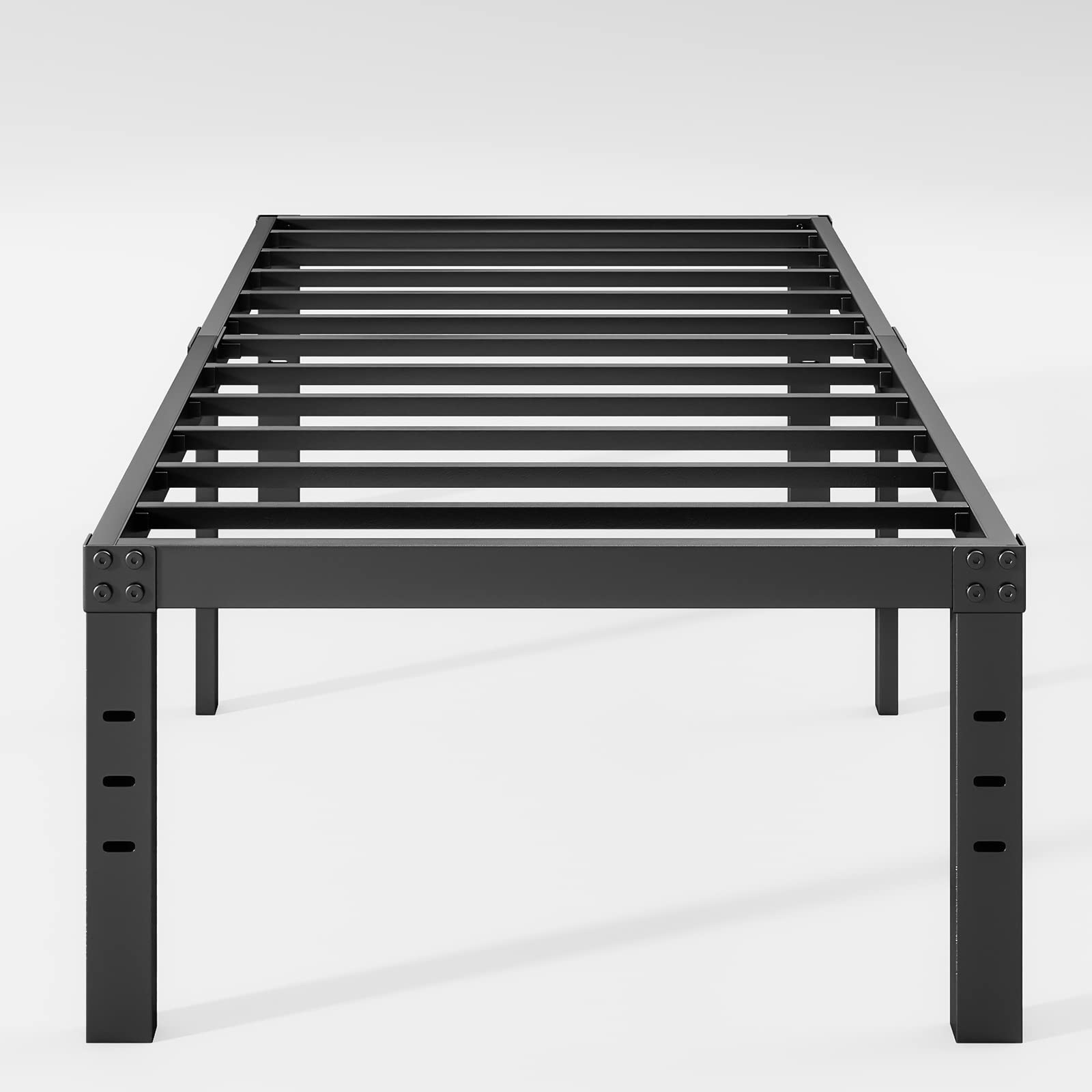 Neslime 18 Inch Twin XL No Box Spring Needed Tall Heavy Duty Metal Platform Bed Frame for Heavy People, Easy Assembly, Noise Fre