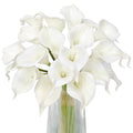 Letjolt White Calla Lily 20Pcs Artificial Flowers Bouquet for Wedding Bride Shower Blessing Gift Home Decoration Faux Calla Lili
