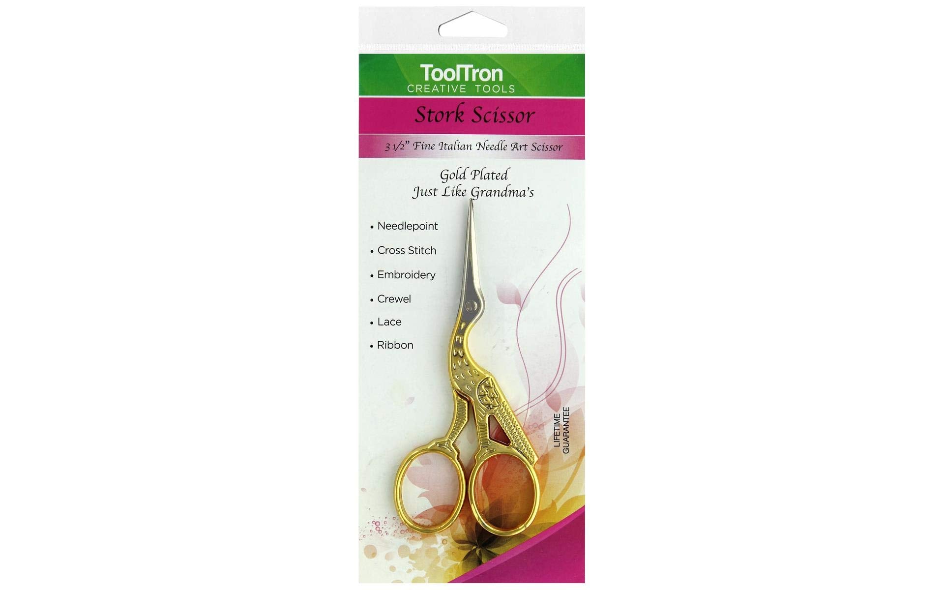 Tool Tron 3 1/2 In. Stork Scissors - Italian Gold