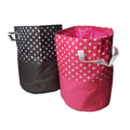 HOMIES, Multipurpose European Style Round Shape Foldable Laundry storage Basket/Bag/Hamper with Handle, Size: LARGE, Dimension: 